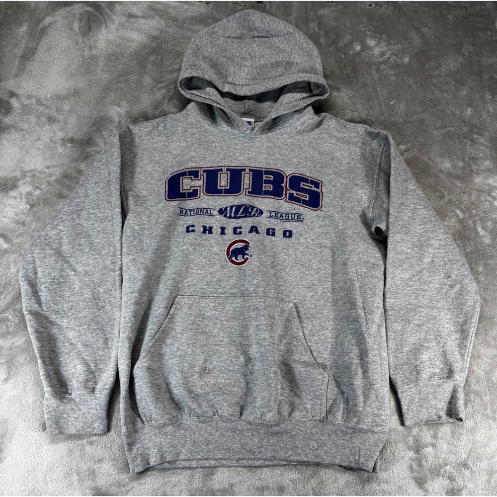 VTG CSA Chicago Cubs Hoodie Mens Medium Gray 2007 MLB‎ National League Graphic